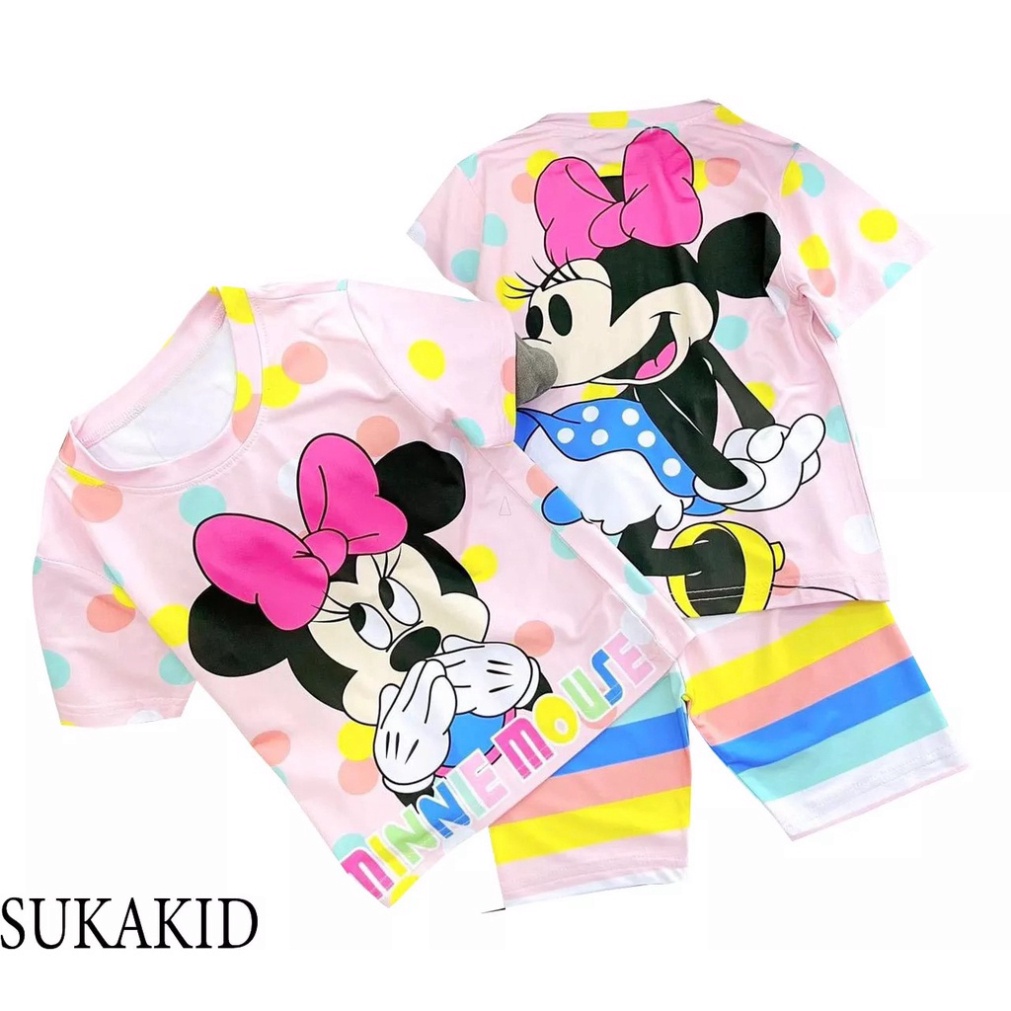 Bộ bé gái 3d hình siêu cute chất liệu thoáng mát mềm mịn hinh in bé gái mecke.chuột mecke.ngựa mắt kinh 6kg -4