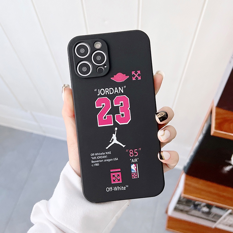 Ốp Điện Thoại Mềm Square Chống Sốc In Logo Jordan Họa Tiết Nhãn Hiệu Thời Trang Cho iPhone 14 13 12 11 Pro MAX X XS MAX XR 7 8 Plus SE2 11Pro 13Pro