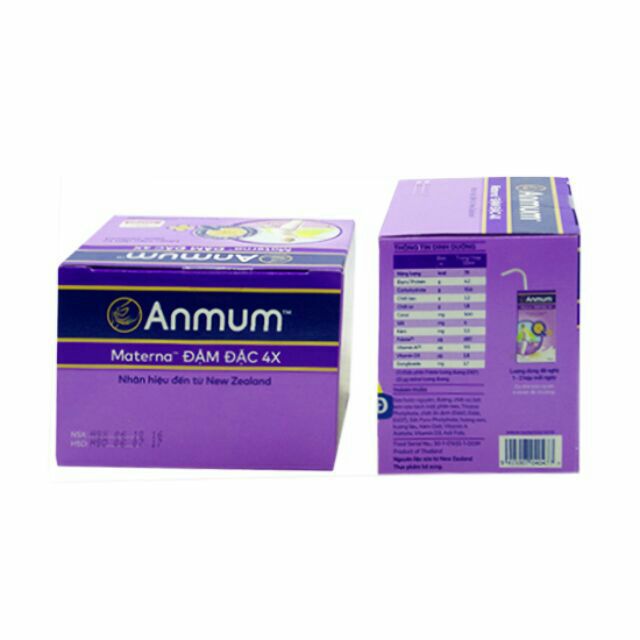 1 lốc Sữa bầu Anmum đậm đặc 4X (vani và socola)