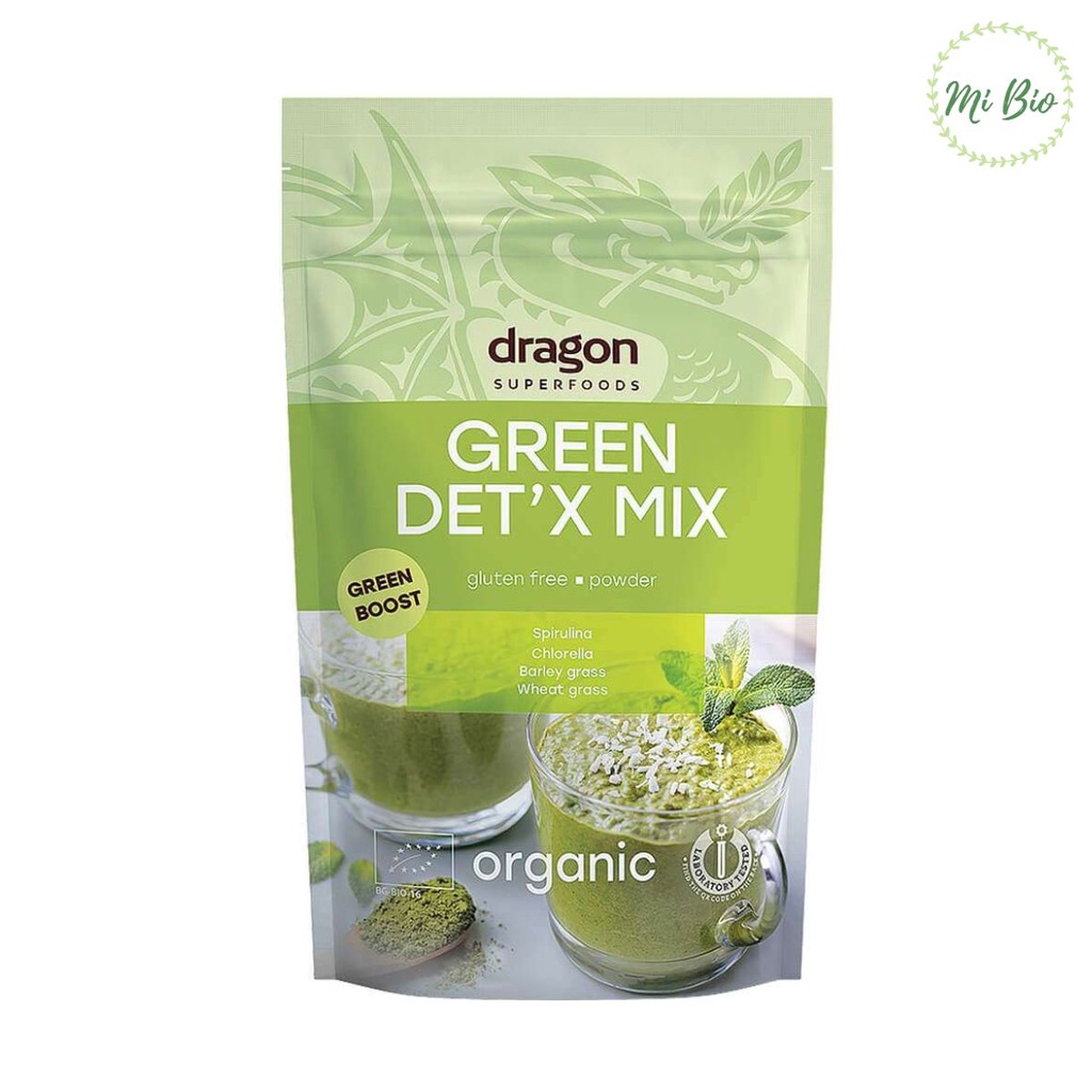 Bột green detox mix hữu cơ 200gr - Dragon Superfoods