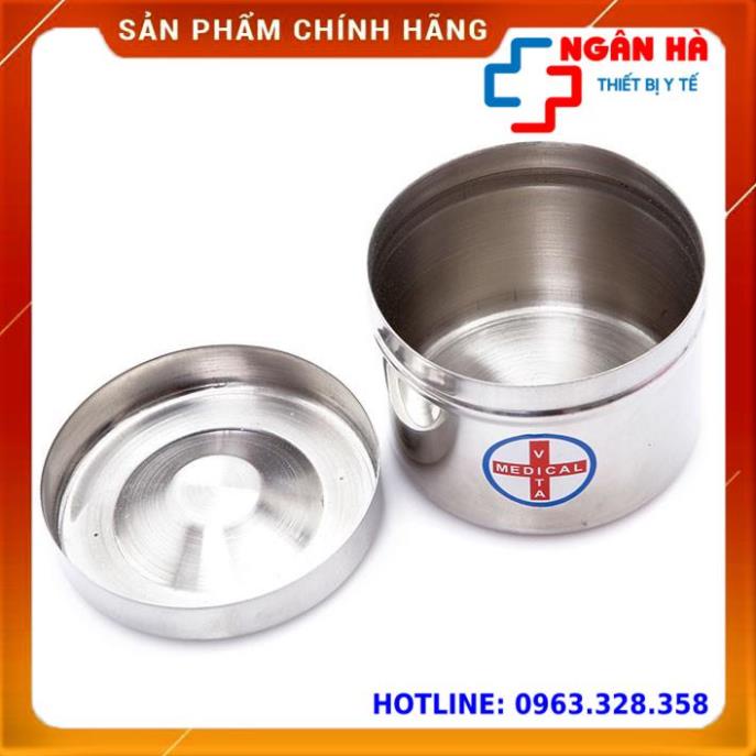 Hộp đựng bông cồn inox, hộp lưu mẫu các size - [Hàng công ty]