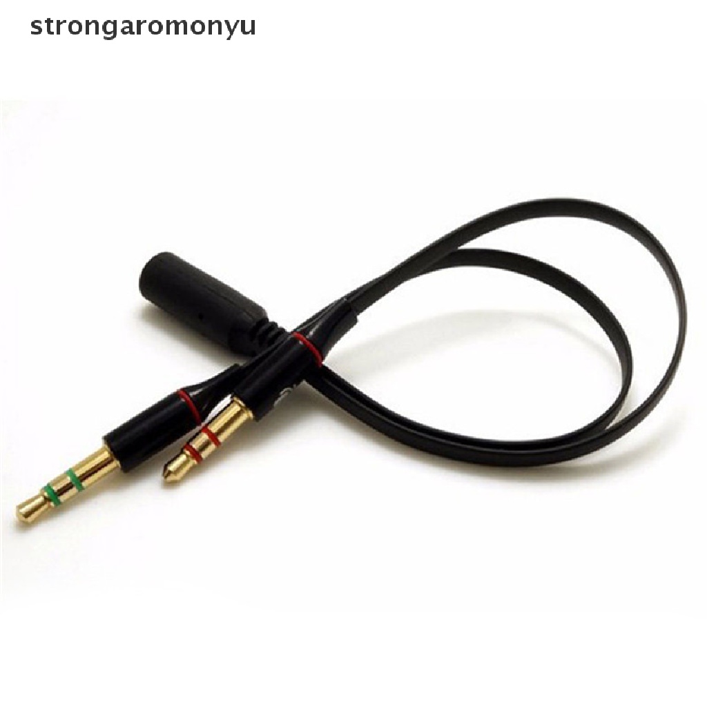 【YU】 3.5mm Female To 2 Male Y Splitter Aux Audio Cable PC Headphone Earphone Mic Jack .