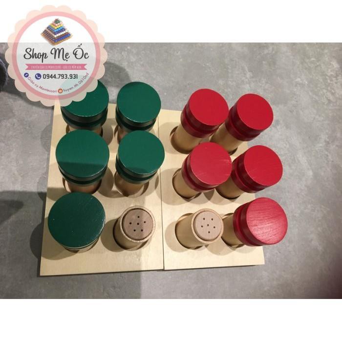 Giáo cụ Montessori - Bộ cảm quan khứu giác Smelling Boxes - ống ngửi