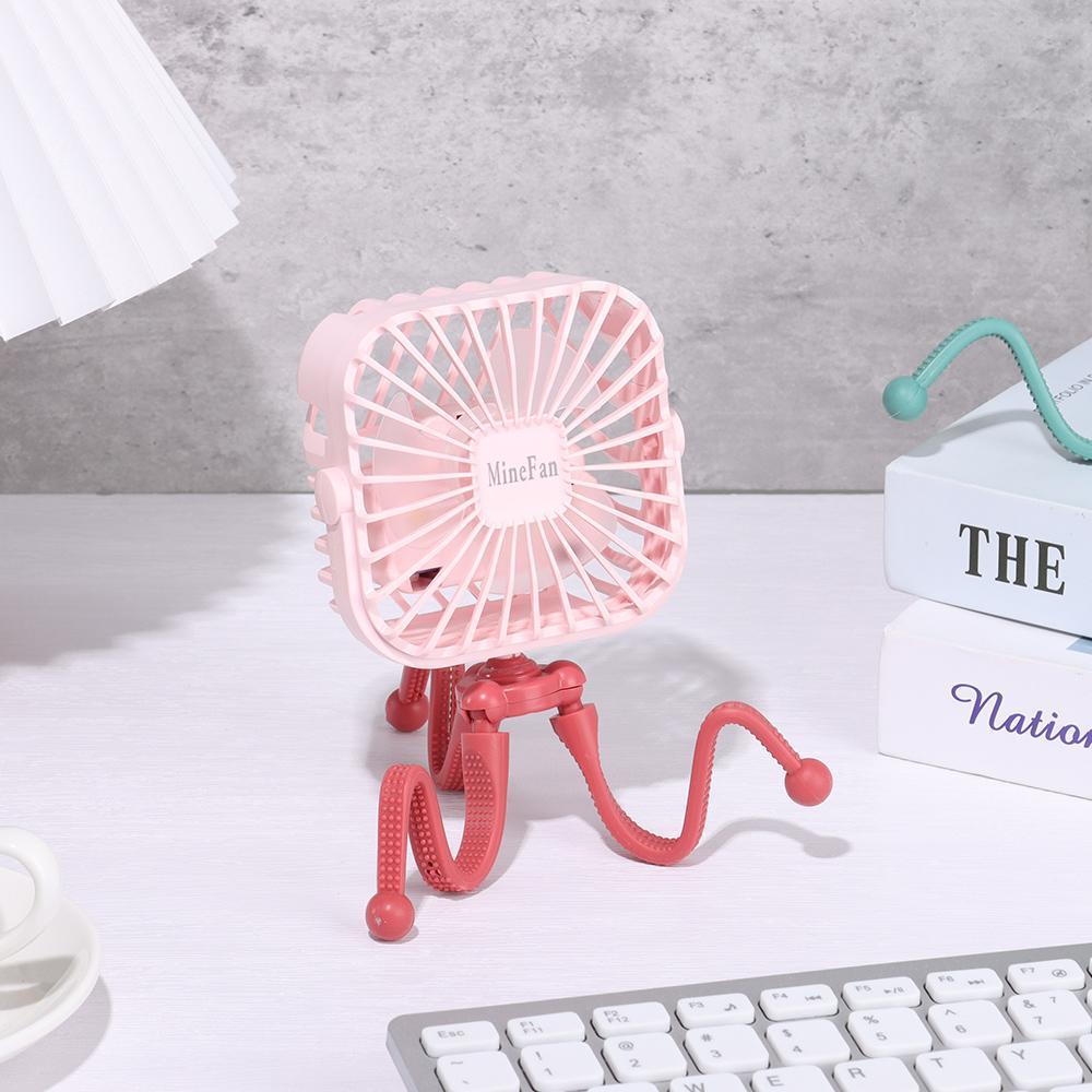 Quạt Tích Hợp Đèn Ngủ Gắn Xe Đẩy Em Bé Tiện Dụng