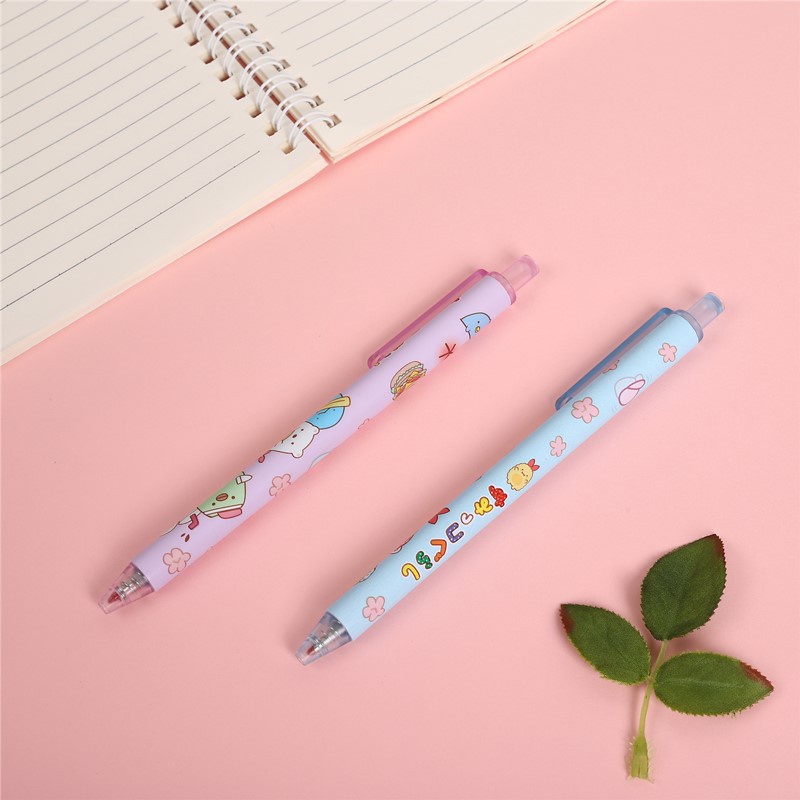 1 Bút gel Mực Đen Ngòi 0.5mm Dạng Nhấn Hình Hoạt Họa Đáng Yêu Cho Học Sinh