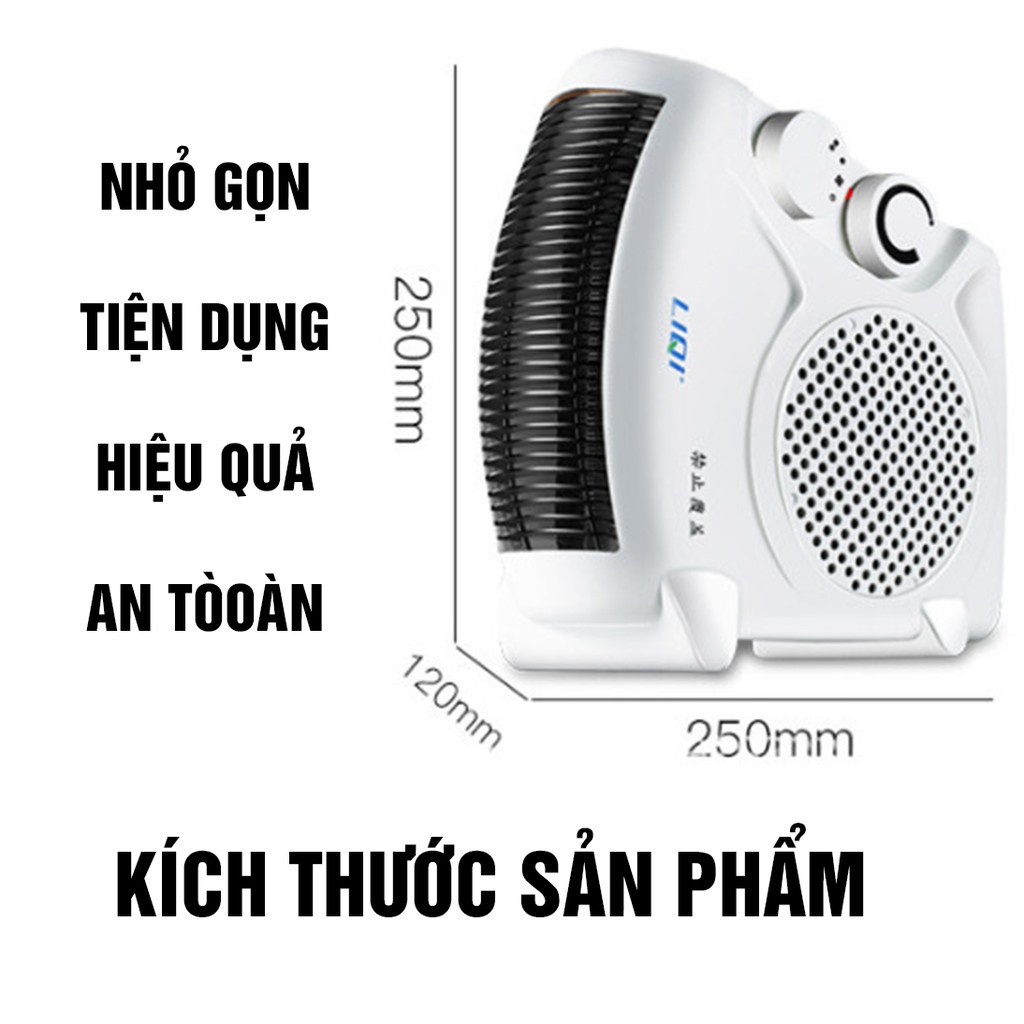 Quạt Sưởi Ấm 2 JY08 Chều Tỏa Nhiệt Làm Ấm, Tiết Kiệm Điện Năng An Toàn Khi Sử Dụng