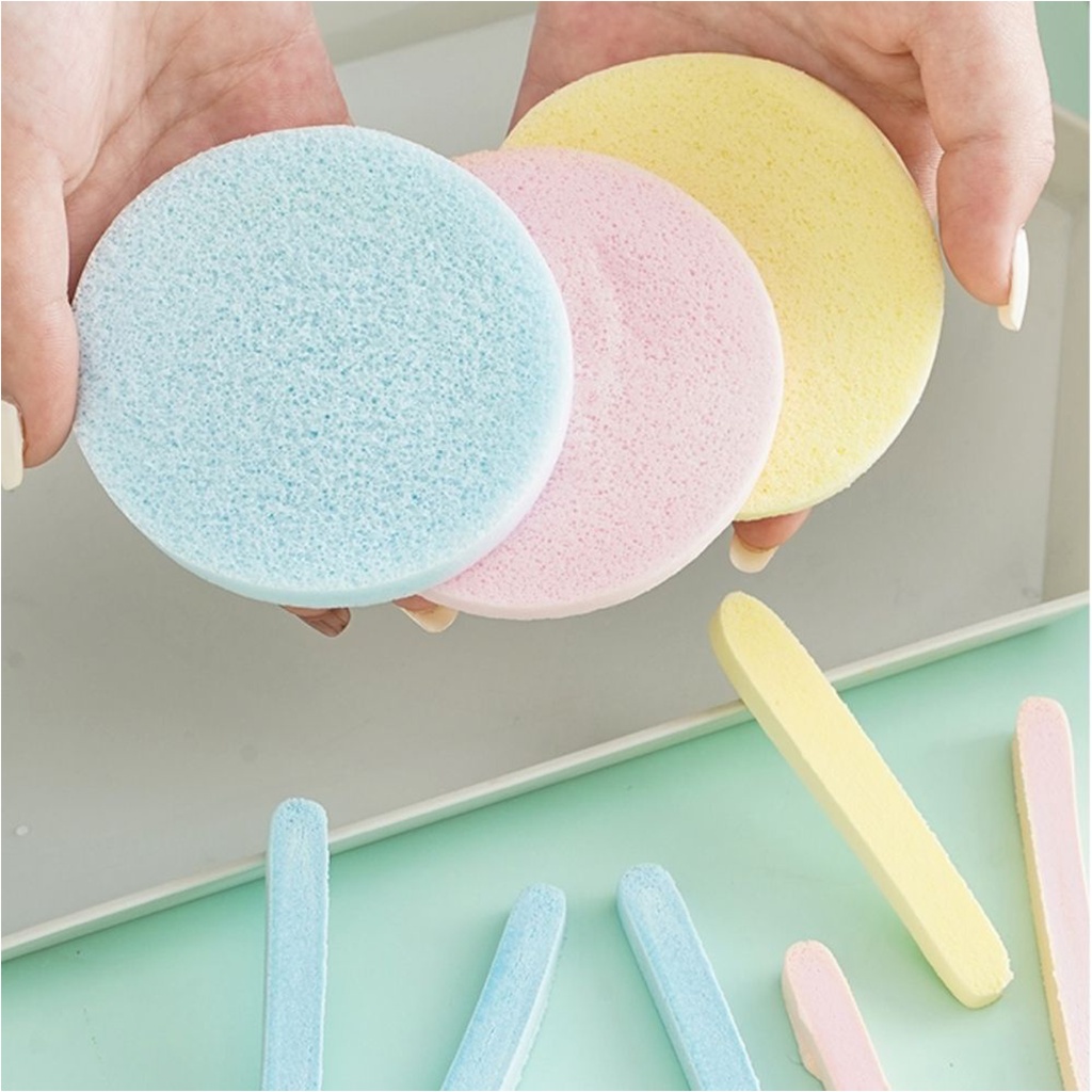 Bông nở bọt biển rửa mặt gói 12 thanh loại 1