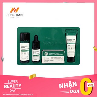 [Mỹ Phẩm] Bộ Kit 4 Món Hỗ Trợ Giảm Mụn SH6712 "Thần Kỳ" Some By Mi AHA - BHA - PHA 30 Days Miracle Starter Kit Cao Cấp