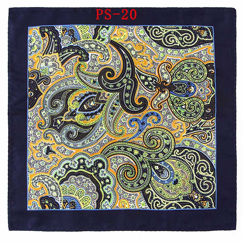 Khăn Tay Vuông Cỡ Lớn 33 x 33 CM In Họa Tiết Hoa Bỏ Túi Thời Trang Cho Nam