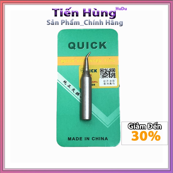 Mũi hàn Quick nhọ cong chính hãng thay cho các máy hàn Hakko 936 937 thiết bị điện tử