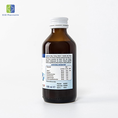 Siro Immuno Glucan C (100ml)- Tăng cường sức miễn dịch và đề kháng cho bé, nâng cao sức khỏe, nhập khẩu chính hãng Italy