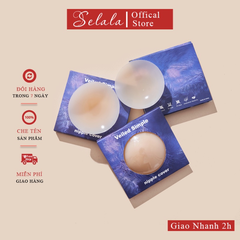 Miếng Dán Ngực Tự Thân Selala Tàng Hình Tự Dính Không Keo Ôm Sát Ngực Không Rơi PK17(2 miếng)