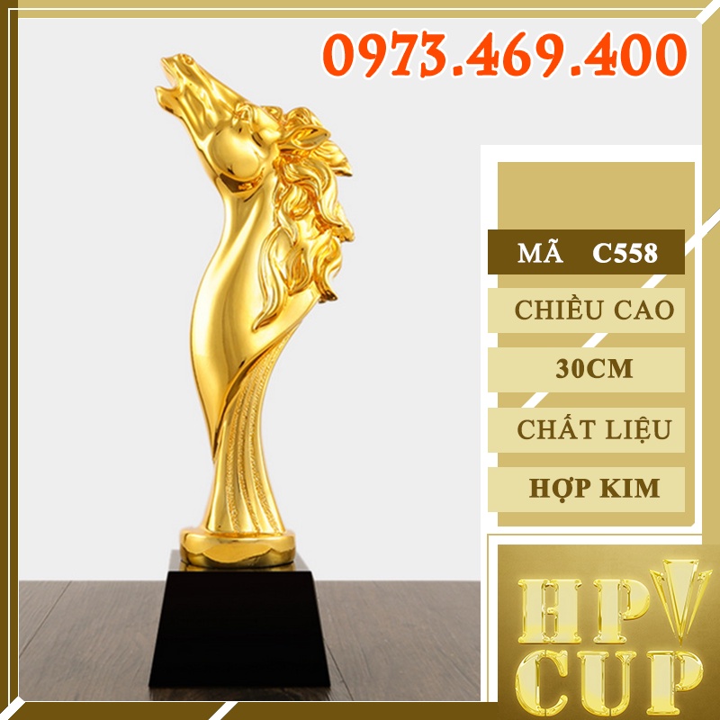 Cúp Lưu Niệm Pha Lê Vinh Danh SPA Cup Thể Thao Bóng Đá Huy Chương Vàng Quà Tặng KN