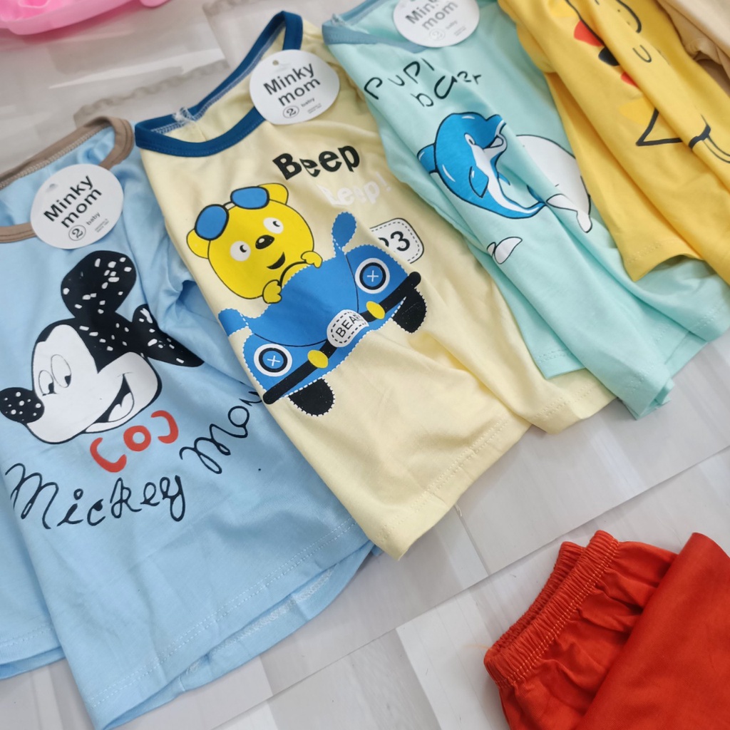 [A32 - Nhiều mẫu, Siêu Mềm] Bộ Dài Tay Thun Lạnh Hoạt Hình Cho Bé Trai Gái Loại Đẹp