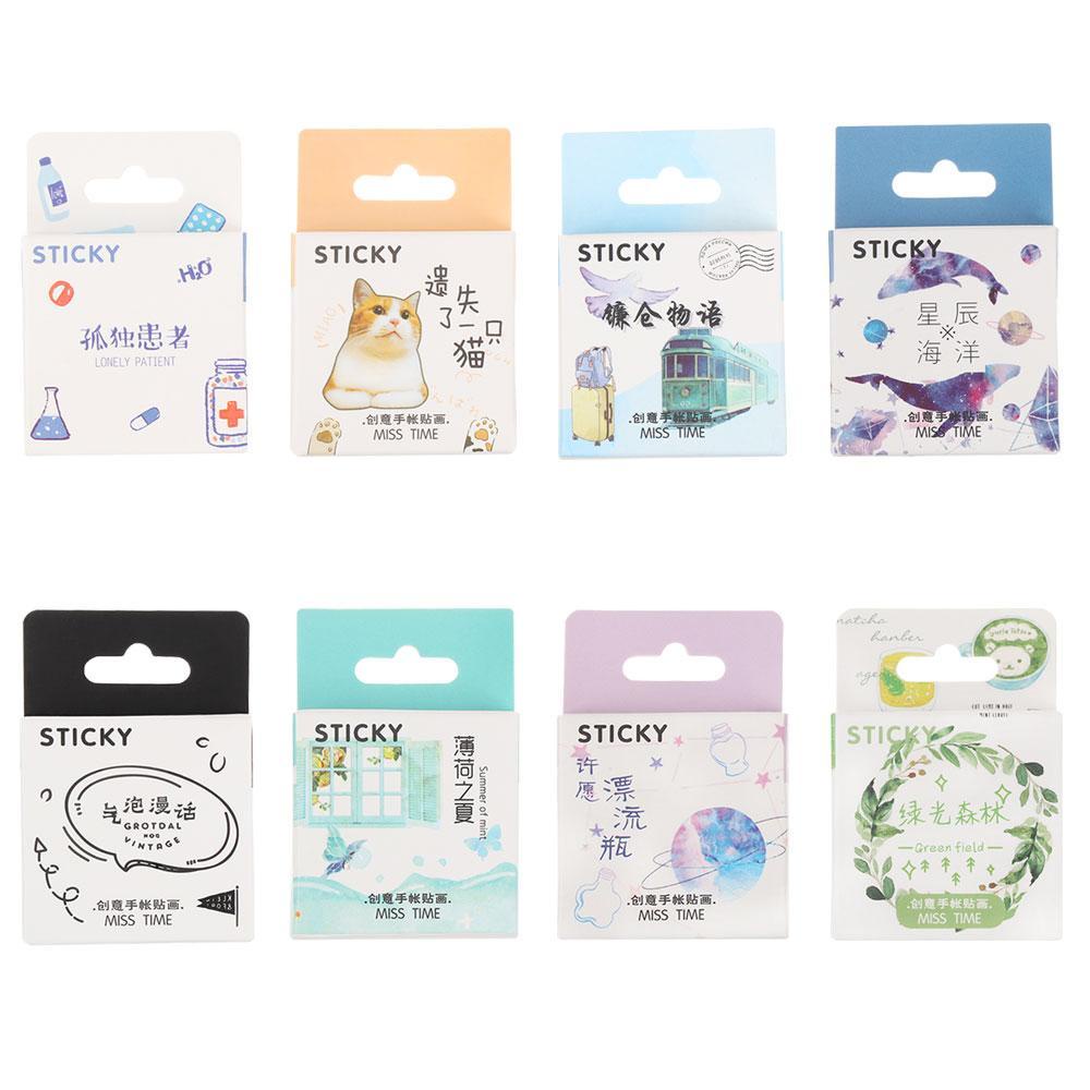 PISTA Set 46 Miếng Dán Trang Trí Đa Năng Phong Cách Nhật Bản