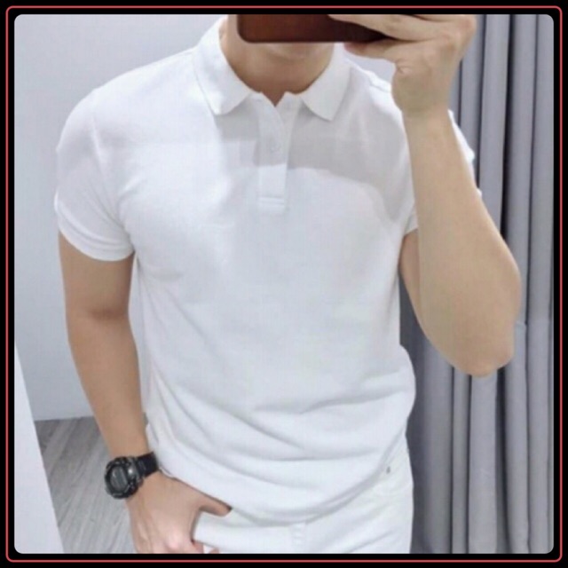 Áo thun Polo GẤU 194 Trơn Unisex vải cá sấu mè Poly co dãn 4 chiều dày dặn form gerular fit | BigBuy360 - bigbuy360.vn