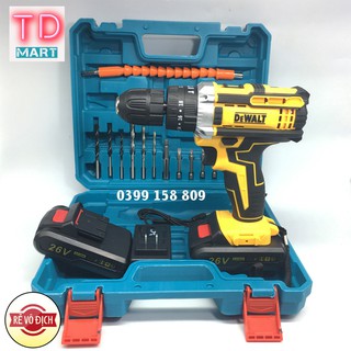 Máy khoan pin dewalt 26v usa có búa khoan tường