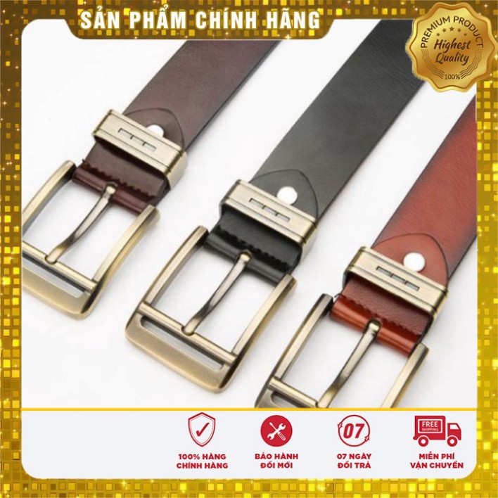 Thắt Lưng ⚡ Dây Da Nam Cao Cấp Phong Cách Hàn Quốc Da Thật 100%