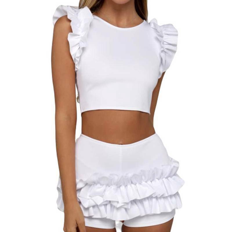 Bikini Phối Bèo Màu Trơn Thiết Kế Thanh Lịch Cho Phái Nữ | BigBuy360 - bigbuy360.vn