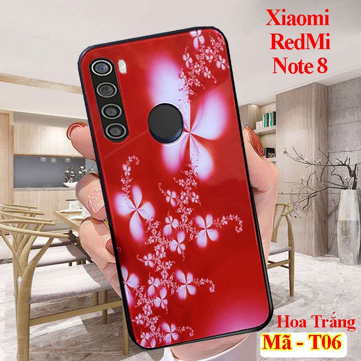 [Freeship] Ốp Lưng Xiaomi Redmi Note 8 - Ốp điện thoại Xiaomi Note 8 mặt lưng in hoa 3D đẹp sang trọng kính chống trầy