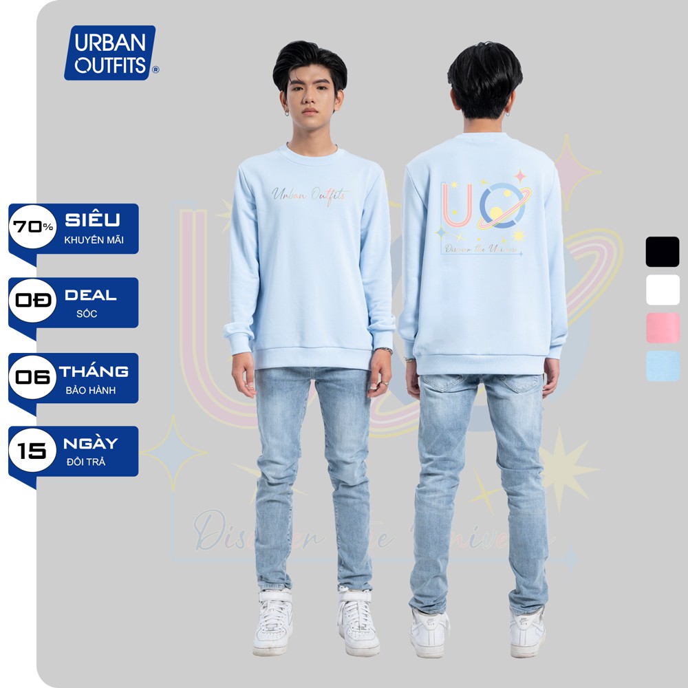 Áo Sweater Form Rộng Nữ Nam URBAN OUTFITS In UO Discover SWO34 Thun Cotton Nỉ 4 Chiều Local Brand