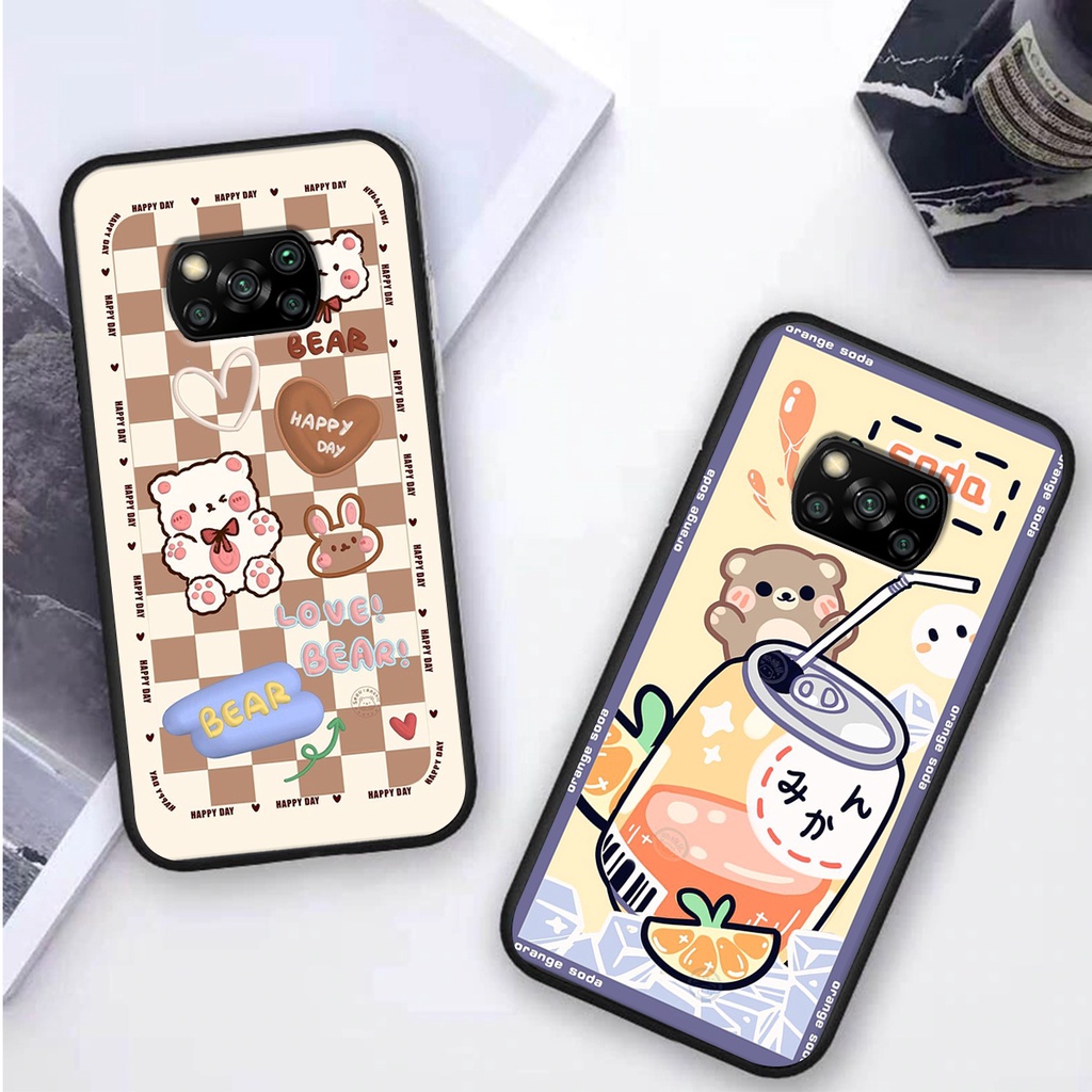 Ốp lưng Xiaomi POCO X3 / X3 PRO / X3 NFC in hình 3D GẤU cute be@r, soda, happy day cực hot ,thời thượng