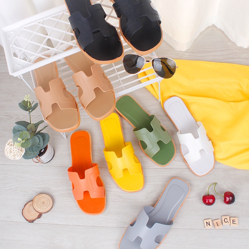 Dép quai ngang MS Hon903 đế bằng thời trang mùa hè cho nữ