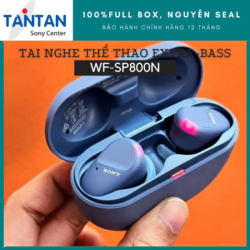 Tai Nghe Thể Thao CHỐNG ỒN EXTRA-BASS Sony WF-SP800N | Bluetooth 5.0 - Chống nước ,bụi IP55 - Điều khiển cảm ứng - 26H