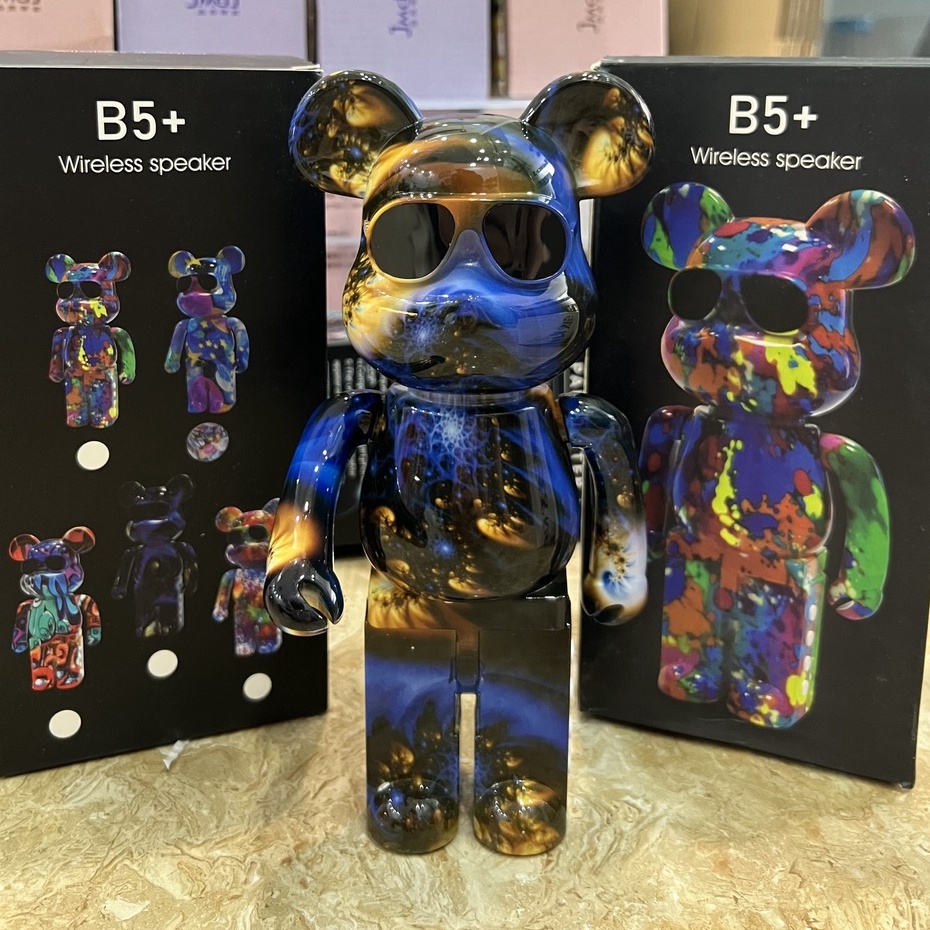 Loa Bluetooth B5+ Hình Gấu Bearbrick Kaws 2022, Âm Thanh Sống Động
