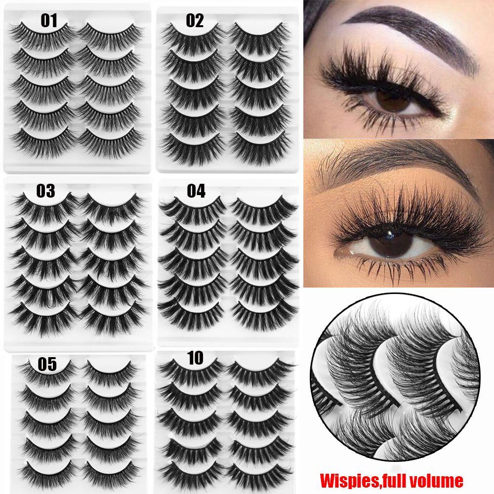 Set 5 Cặp Lông Mi Giả 3D Dài Trang Điểm Tự Nhiên MIH SKONHED