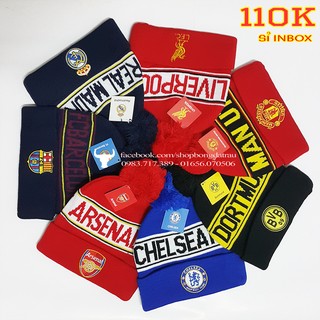Mũ len thêu lưu niệm - các câu lạc bộ bóng đá Manchester, Arsenal, Chelsea, Barca, Real, Liverpool - Trâu shop