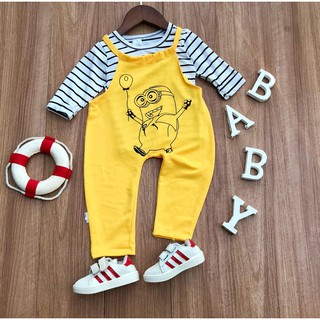 Yếm nỉ da cá kèm áo kẻ cotton