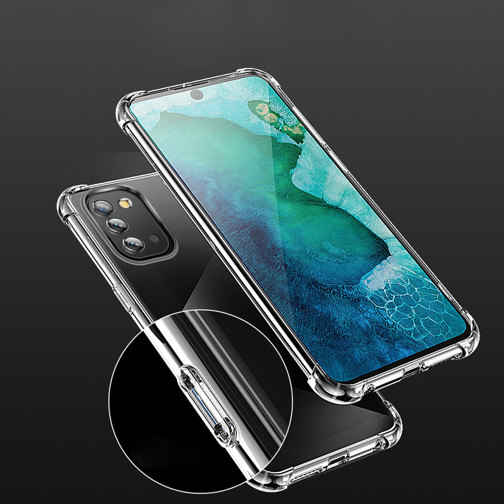 Ốp điện thoại TPU silicon dẻo trong suốt chống sốc cho For  Samsung Galaxy S20 Ultra A51 A71 A70 A60 A50 A40 M10