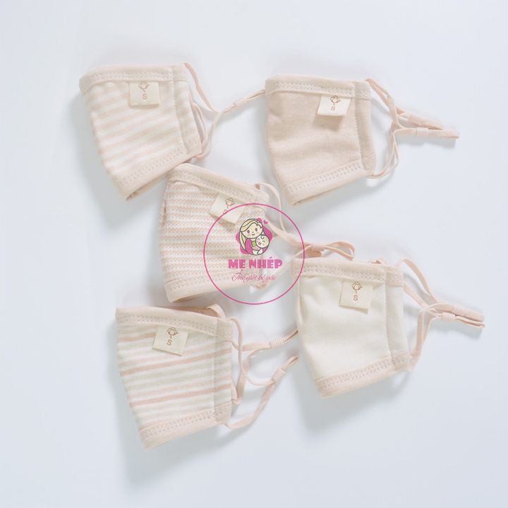 [ORGANIC Baby] Khẩu trang vải cao cấp cho bé từ 0 - 5 tuổi 100% COTTON HỮU CƠ TỰ NHIÊN