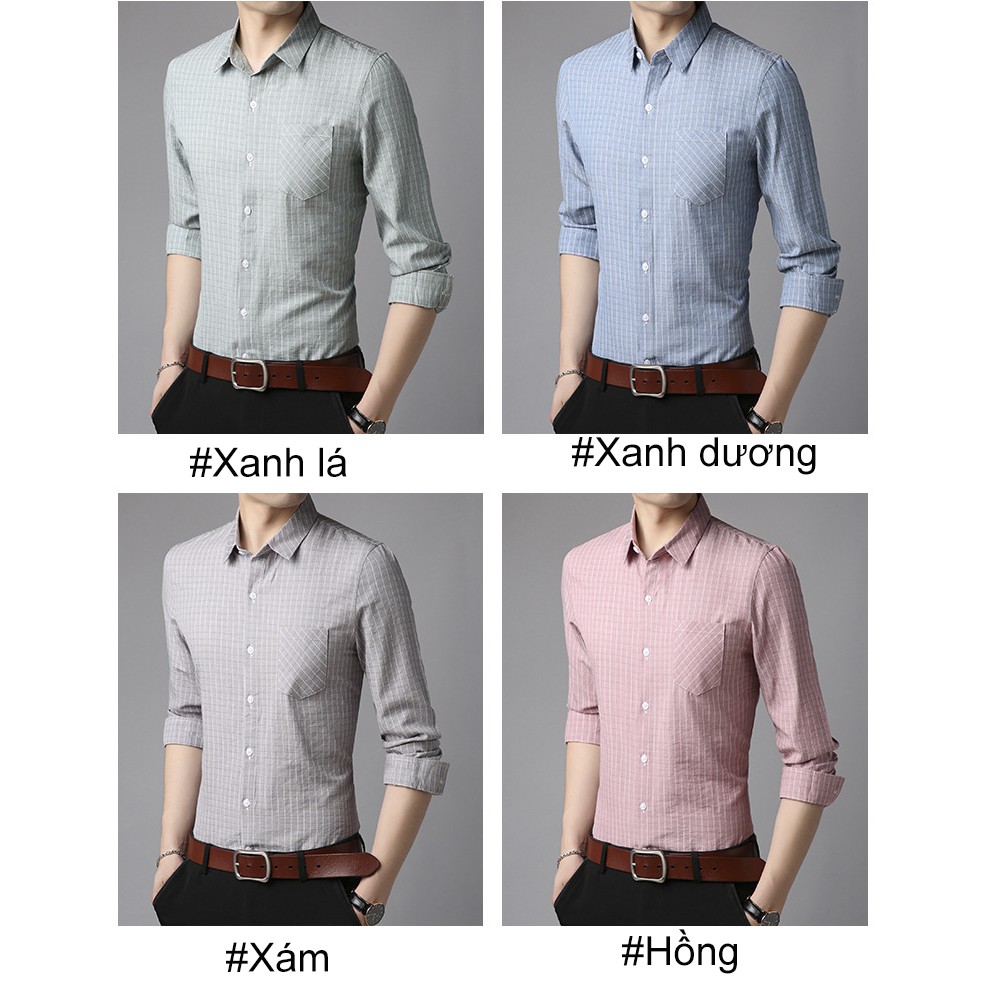 Áo Sơ Mi Kẻ Thời trang với 4 màu thanh lịch | BigBuy360 - bigbuy360.vn