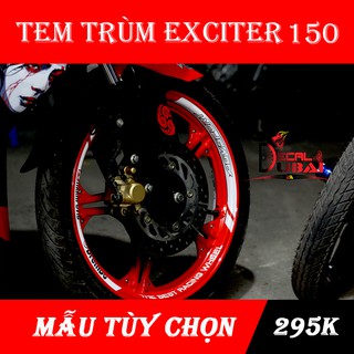 Tem Trùm Exciter 150 Samurai Đen Đỏ