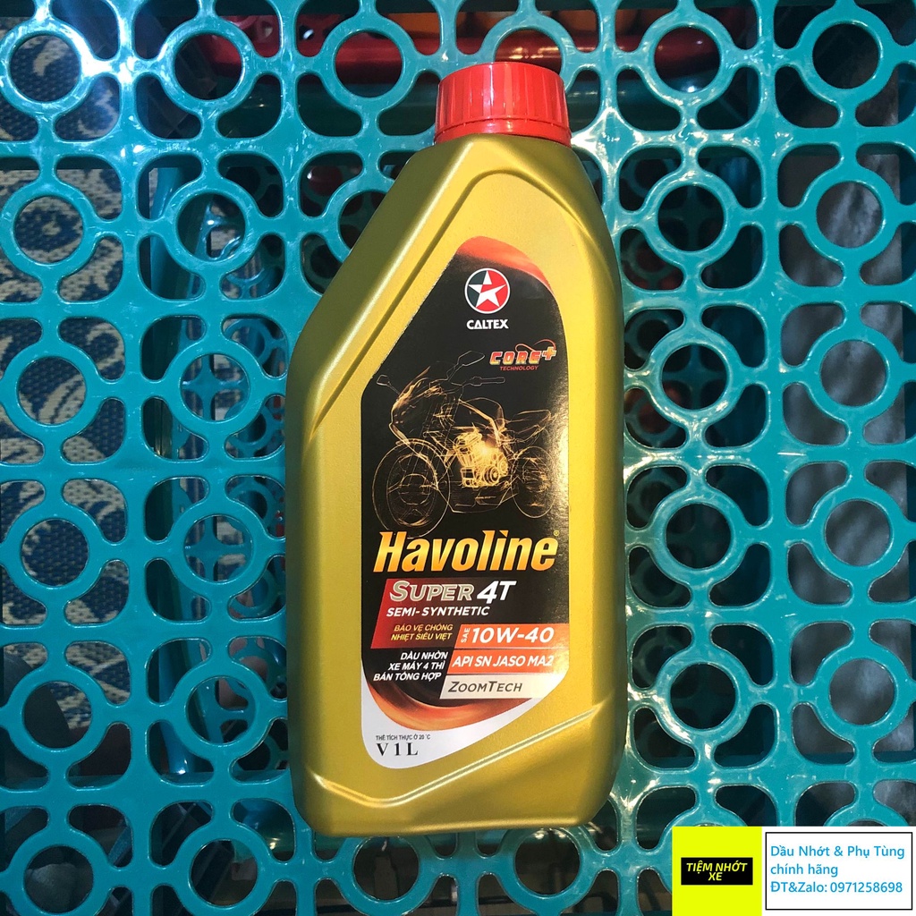 [ CHÍNH HÃNG ] Dầu nhớt xe số bán tổng hợp Caltex Havoline Super4T Semi Synthetic 10w40