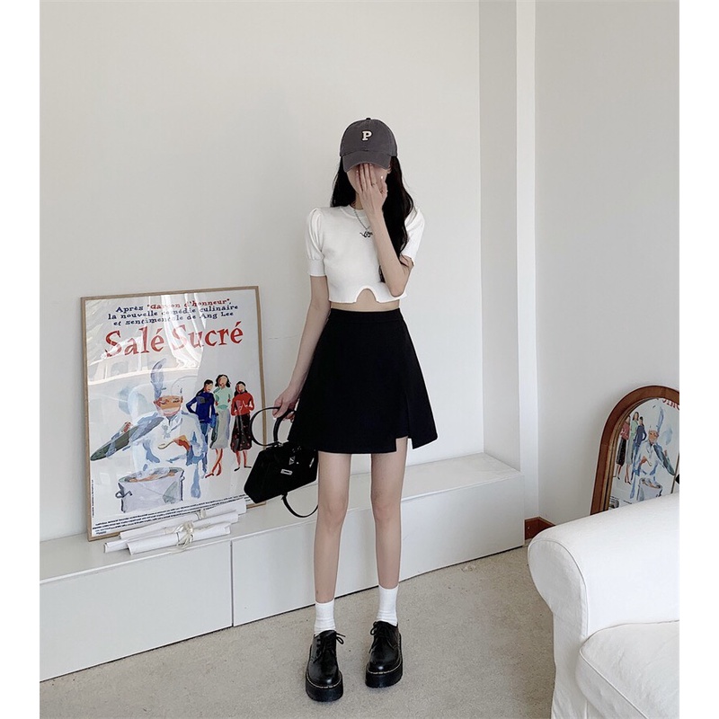 Chân váy nữ bigsize quần váy dancer hai lớp dáng a cạp cao tôn dáng thoải mái xẻ đùi độc đáo che khuyết điểm eo bụng