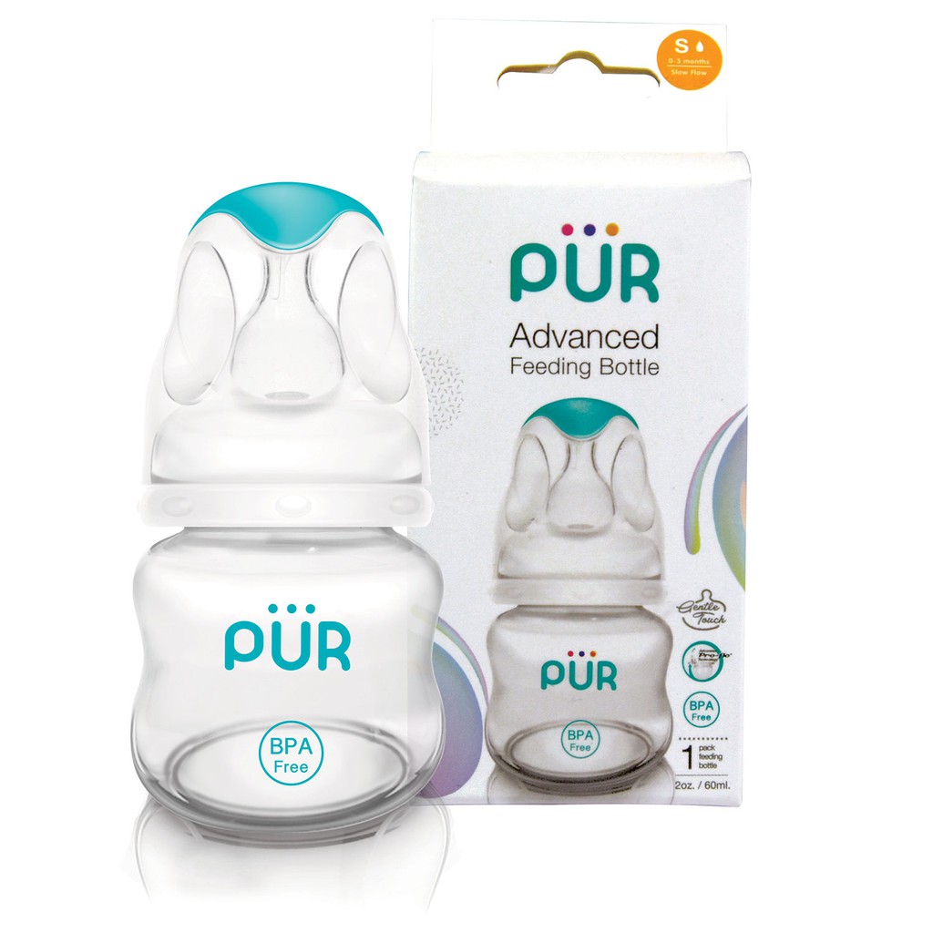 Bình sữa cổ thường Pur Advanced 60ml cho bé sơ sinh