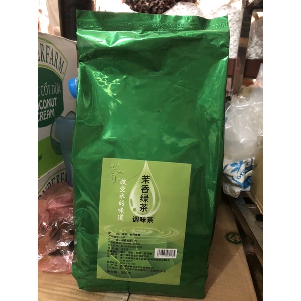 Lục Trà/ Trà Xanh Nhài Giọt Nước Gói 500g - Chuyên Dùng Pha Trà Chanh, Trà Sữa Siêu Ngon