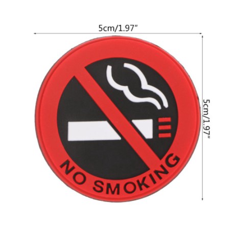 Decal Sticker 3d no smoking Dán Cảnh Báo Cấm Hút Thuốc Cho Xe Hơi ô tô