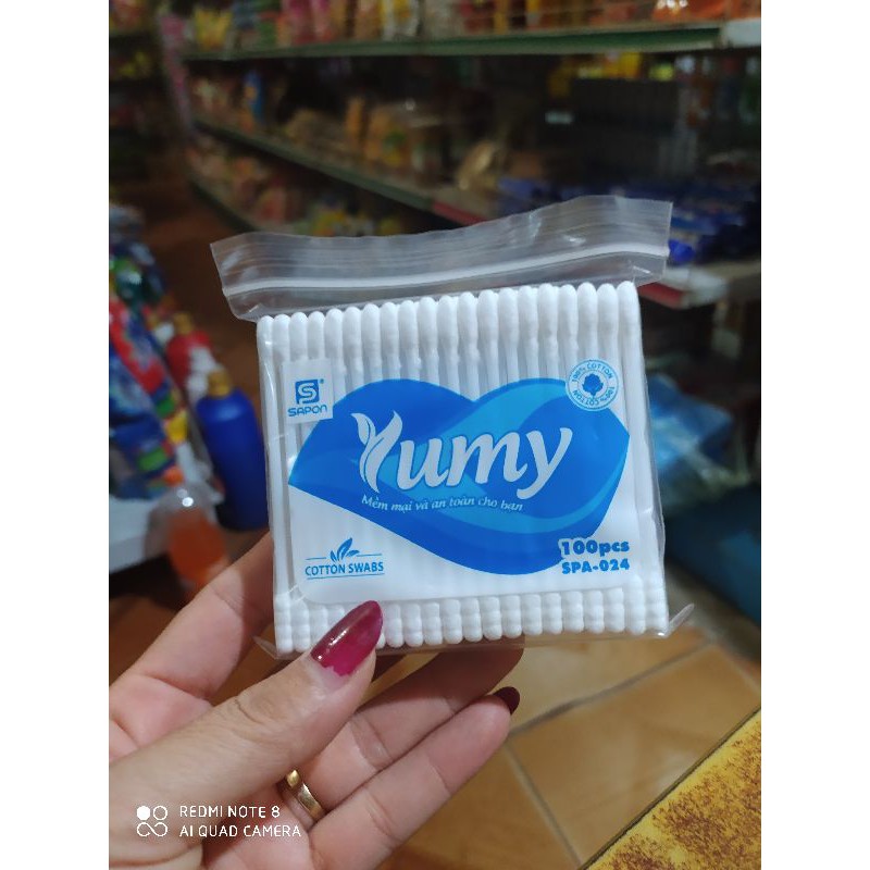 3 GÓI BÔNG TAI YUMY NGƯỜI LỚN 100 que /1 gói