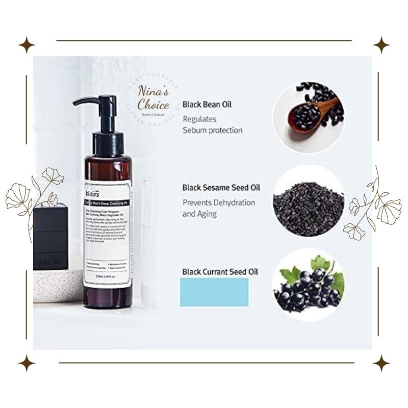 Tẩy trang dạng dầu - Klairs - thành phần tự nhiên, làm sạch da mịn màng - Gentle Black Deep Cleansing Oil | BigBuy360 - bigbuy360.vn