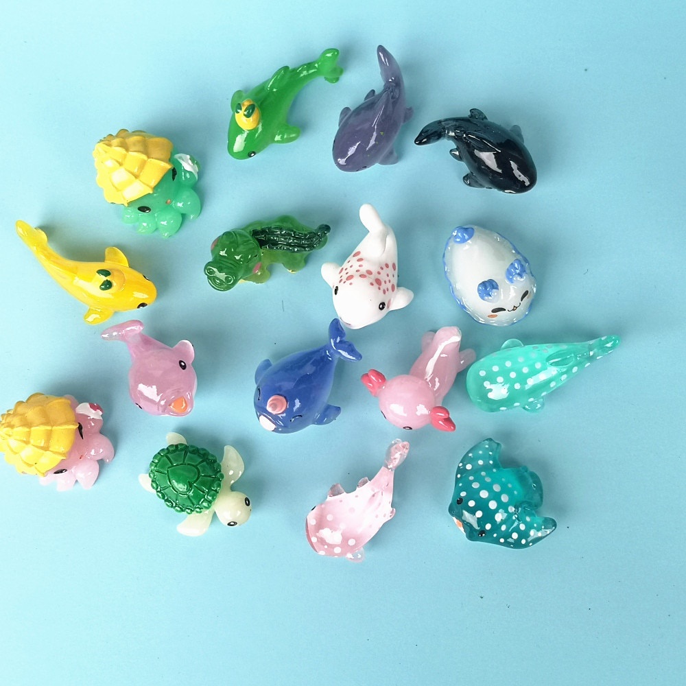 Set 10 Mô Hình Động Vật Biển Xinh Xắn Dùng Để Trang Trí