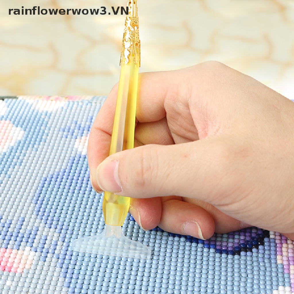 Bút Đính Đá Kèm 6 Đầu Bút Bằng Nhựa Chuyên Dụng Cho Tranh Đính Đá Kim Cương