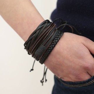 COMBO 4 VÒNG TAY DA HANDMADE BỤI BẶM