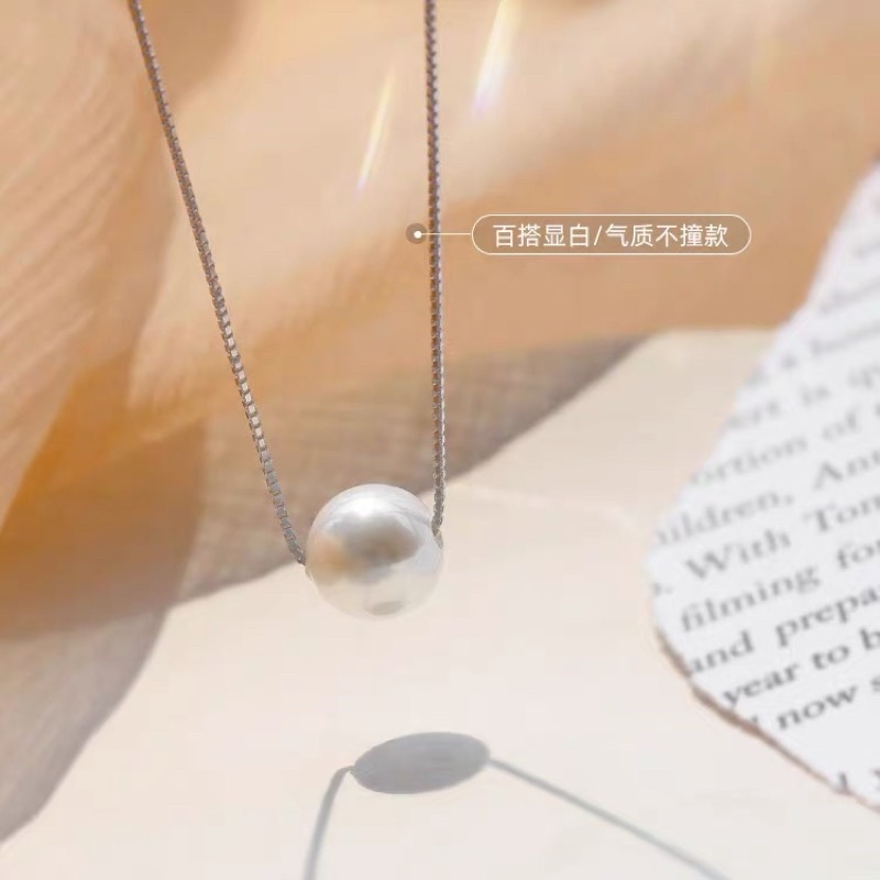 Dây chuyền mạ bạc ý ngọc nhân tạo thanh lịch