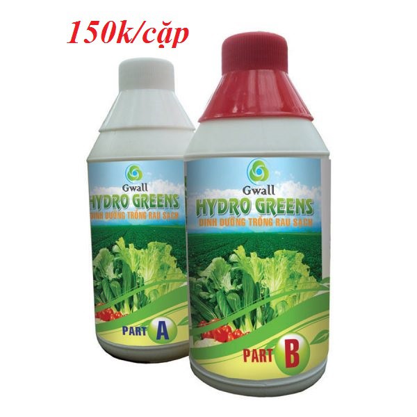 Dung Dịch Thủy Canh Hydro Green Trồng Rau Ăn Lá 1L A + 1L B