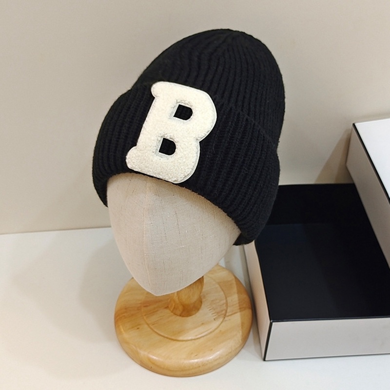 Mũ Len Thêu Chữ B Thời Trang Thu Đông Trẻ Trung