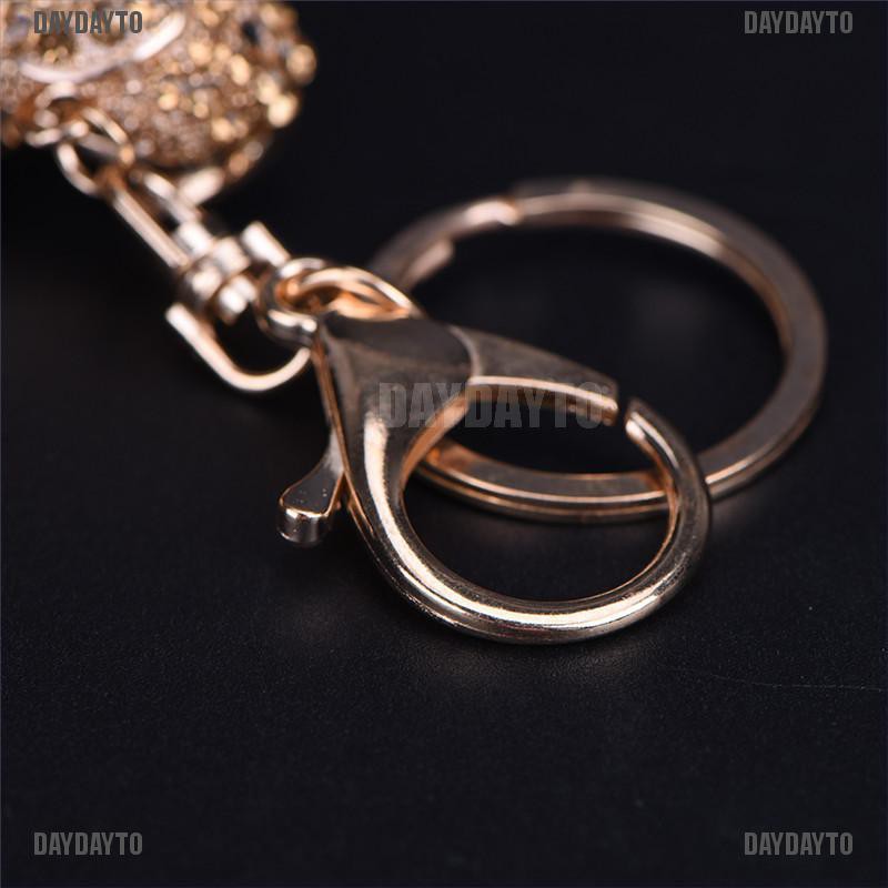 Móc Khóa Hình Chú Chó Dachshund Đính Pha Lê Lấp Lánh Dễ Thương